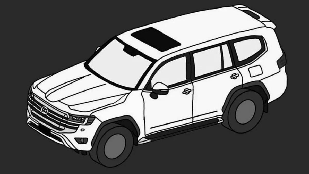 Toyota land cruiser 300 awesome coloring book