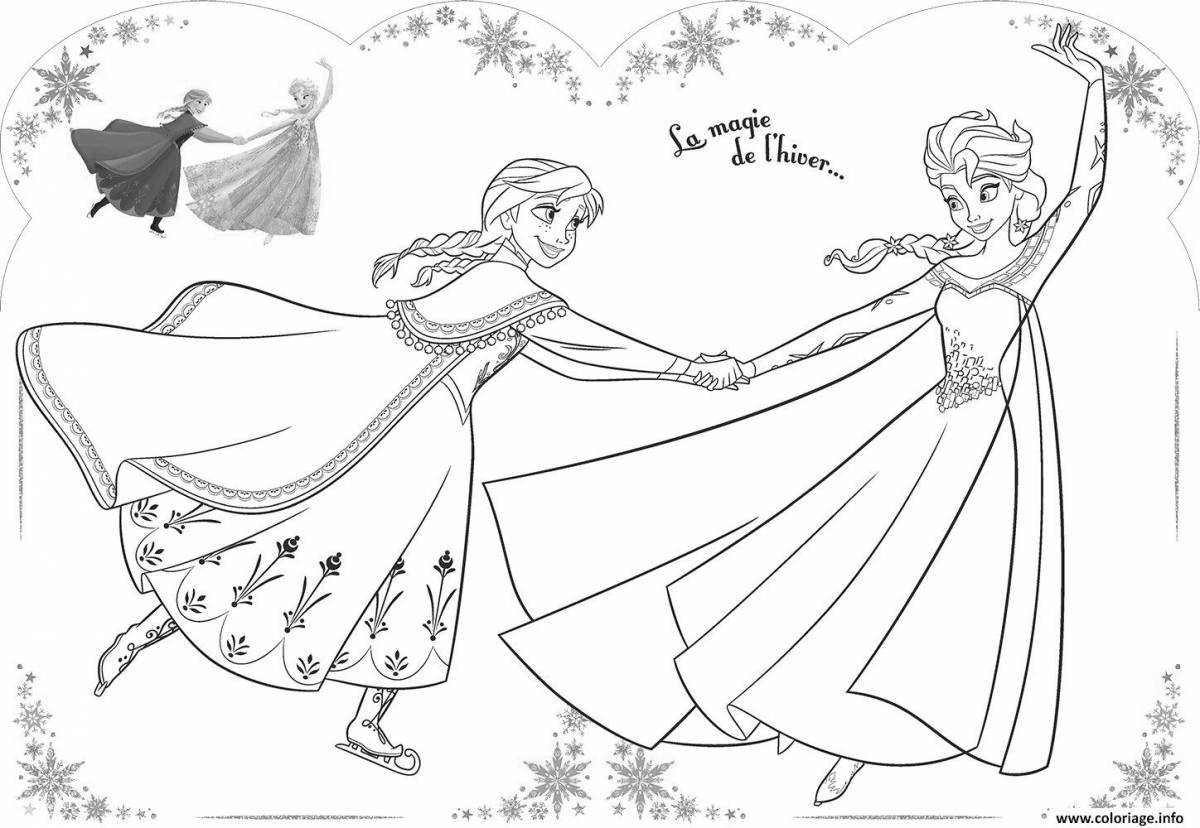 Brilliant coloring elsa and anna color