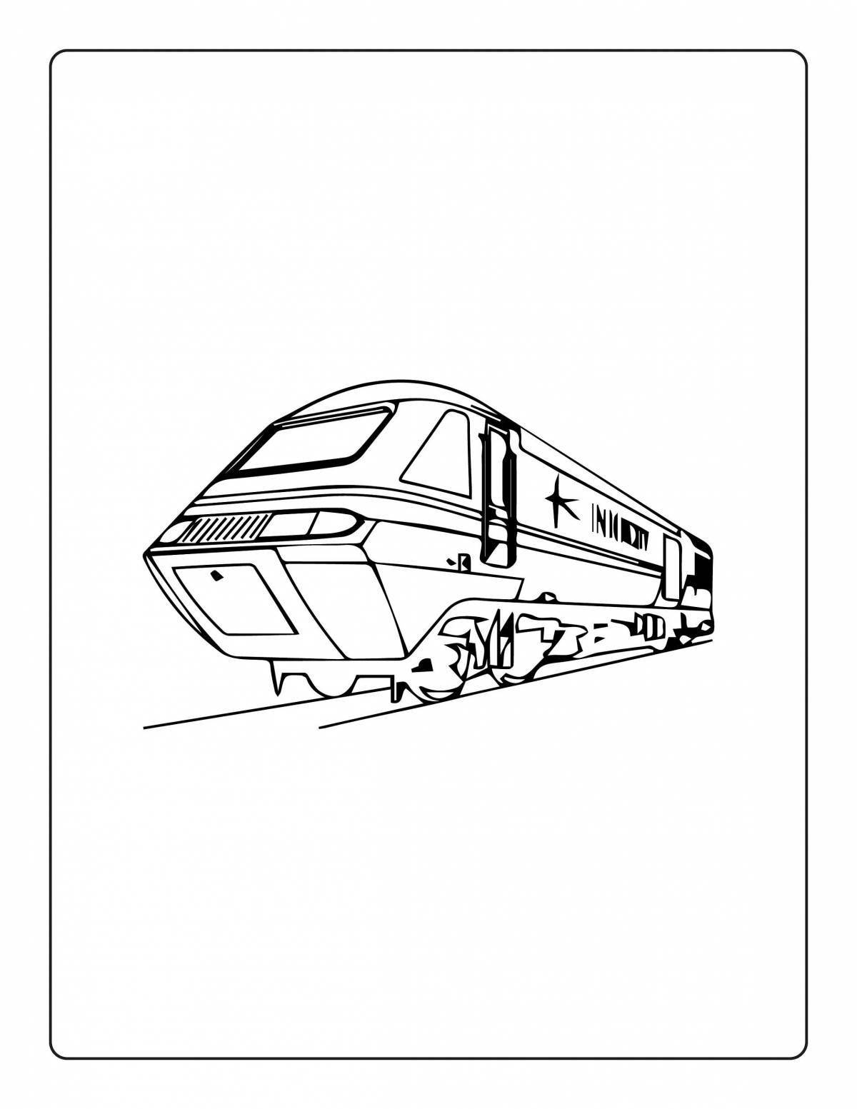 Wonderful electric locomotive coloring book for kids