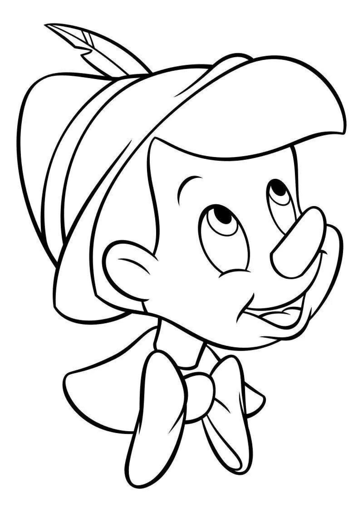 Adorable pinocchio coloring book for kids