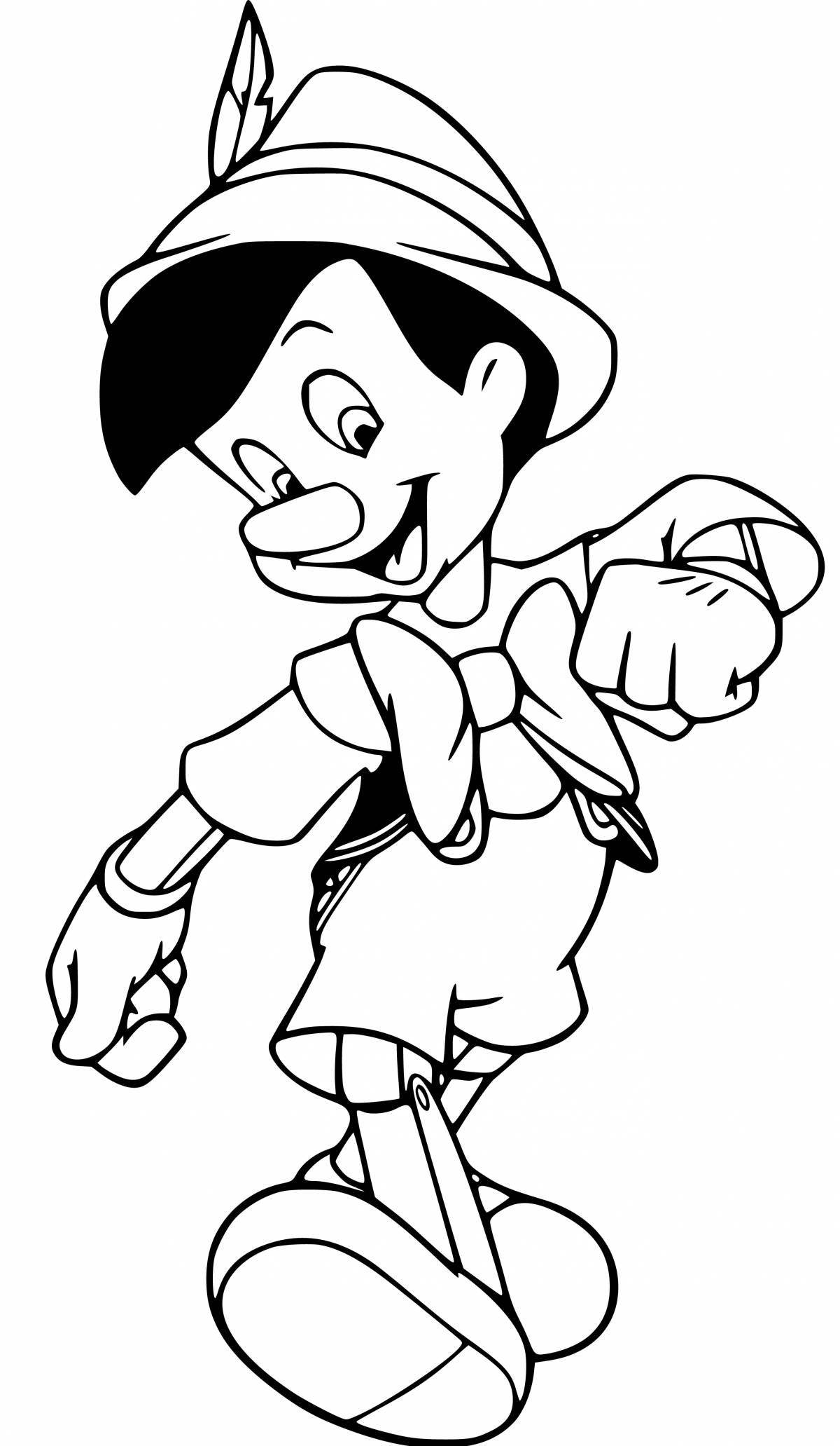 Cute pinocchio coloring pages for kids
