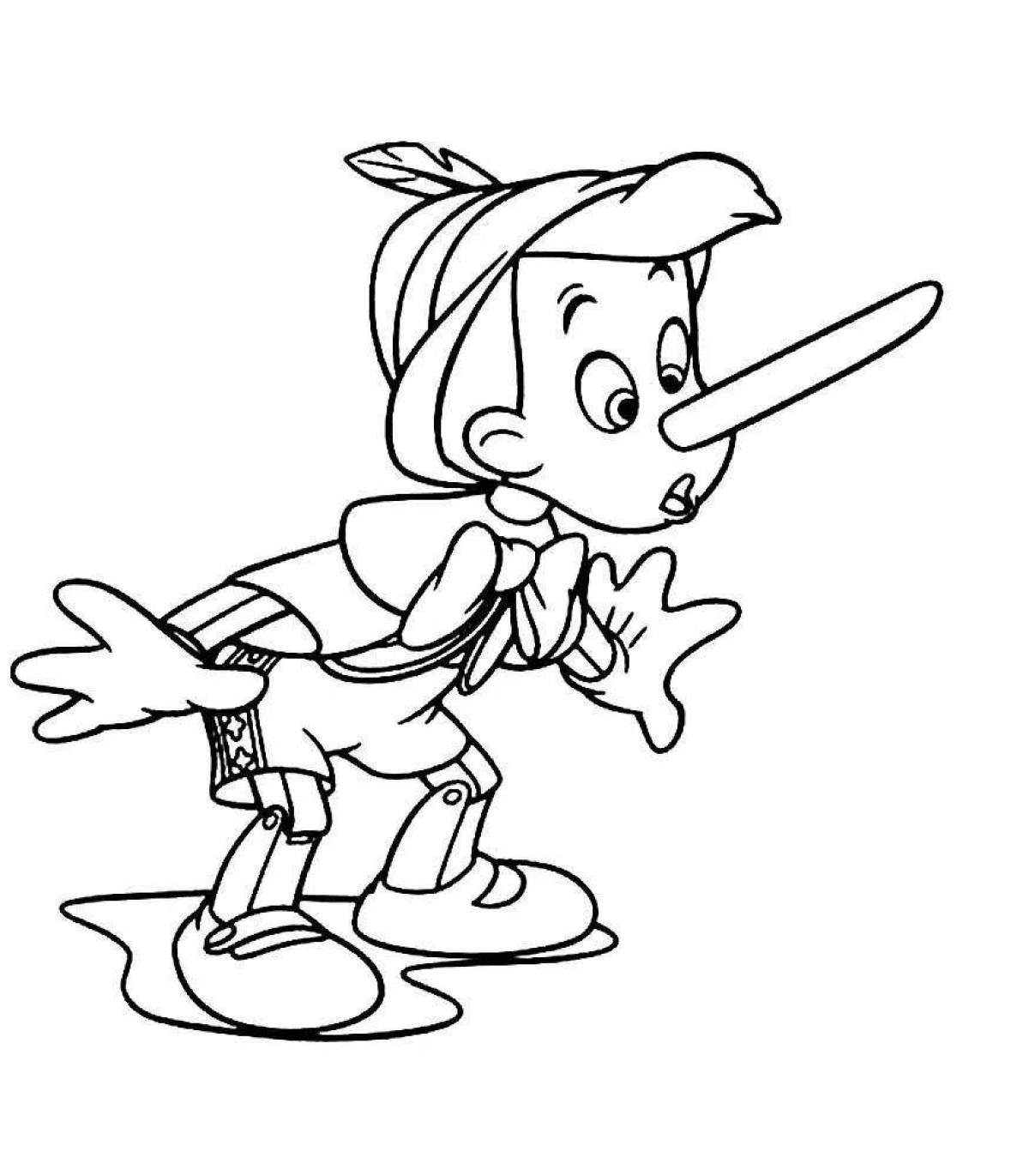 Sweet pinocchio coloring pages for kids