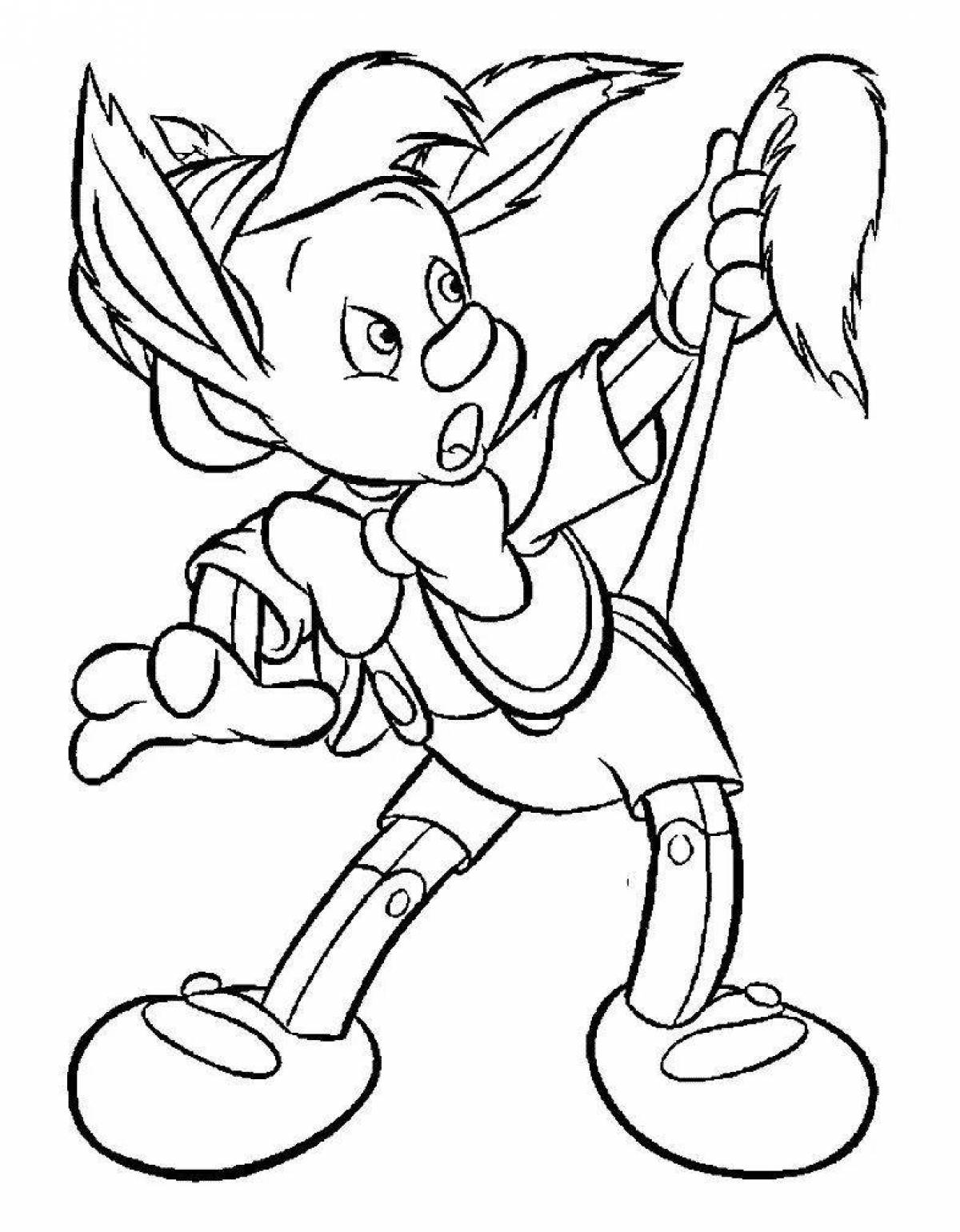 Pinocchio crazy coloring book for kids