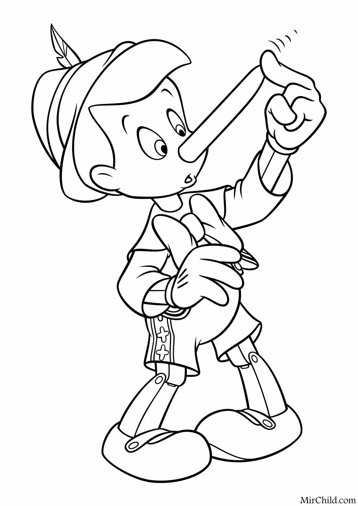 Pinocchio coloring pages for kids