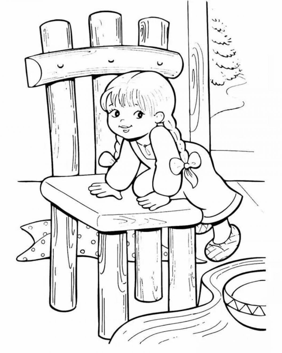 Perfect 3 bears coloring page for babies