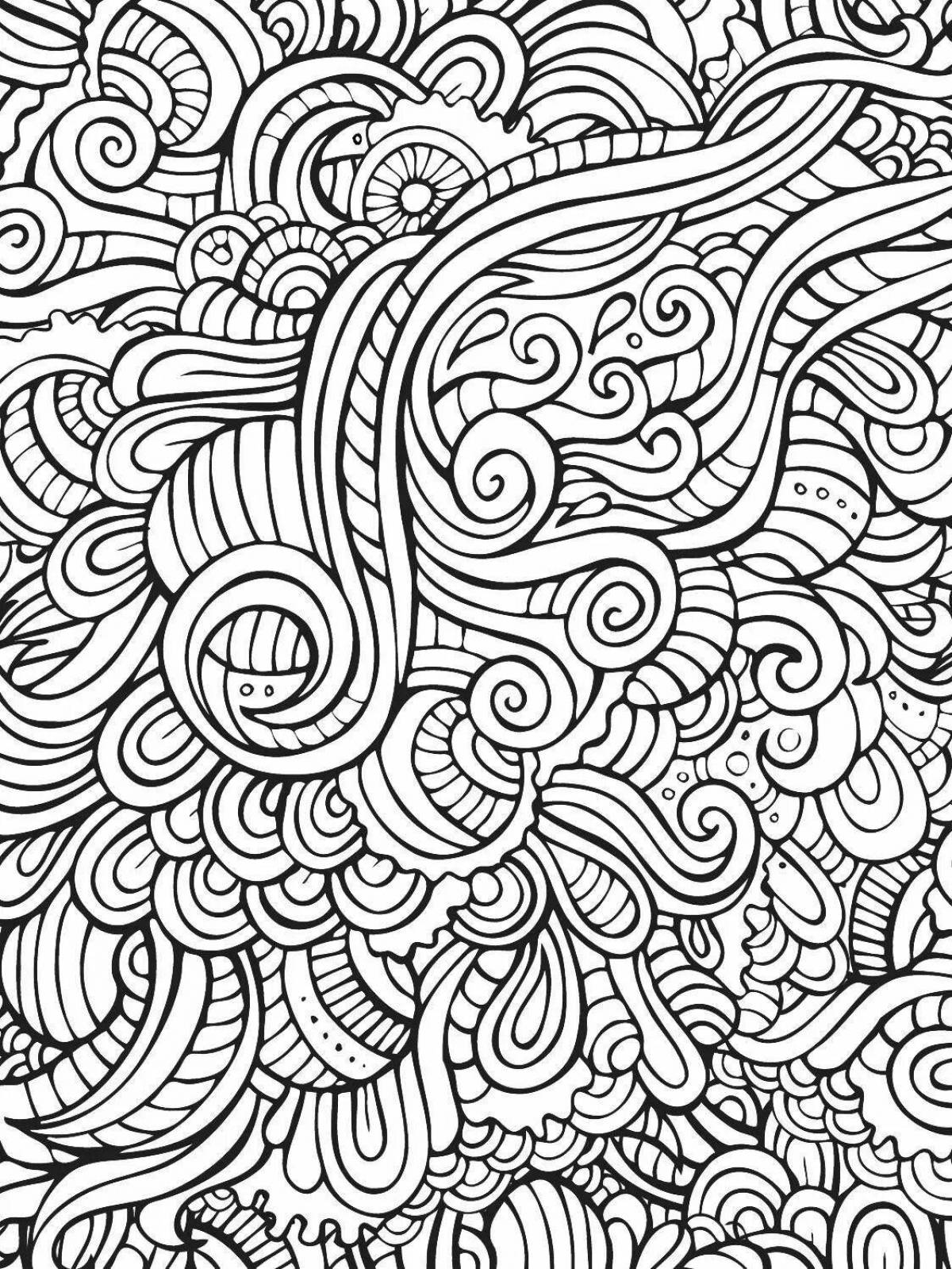 Bright anti-stress coloring book