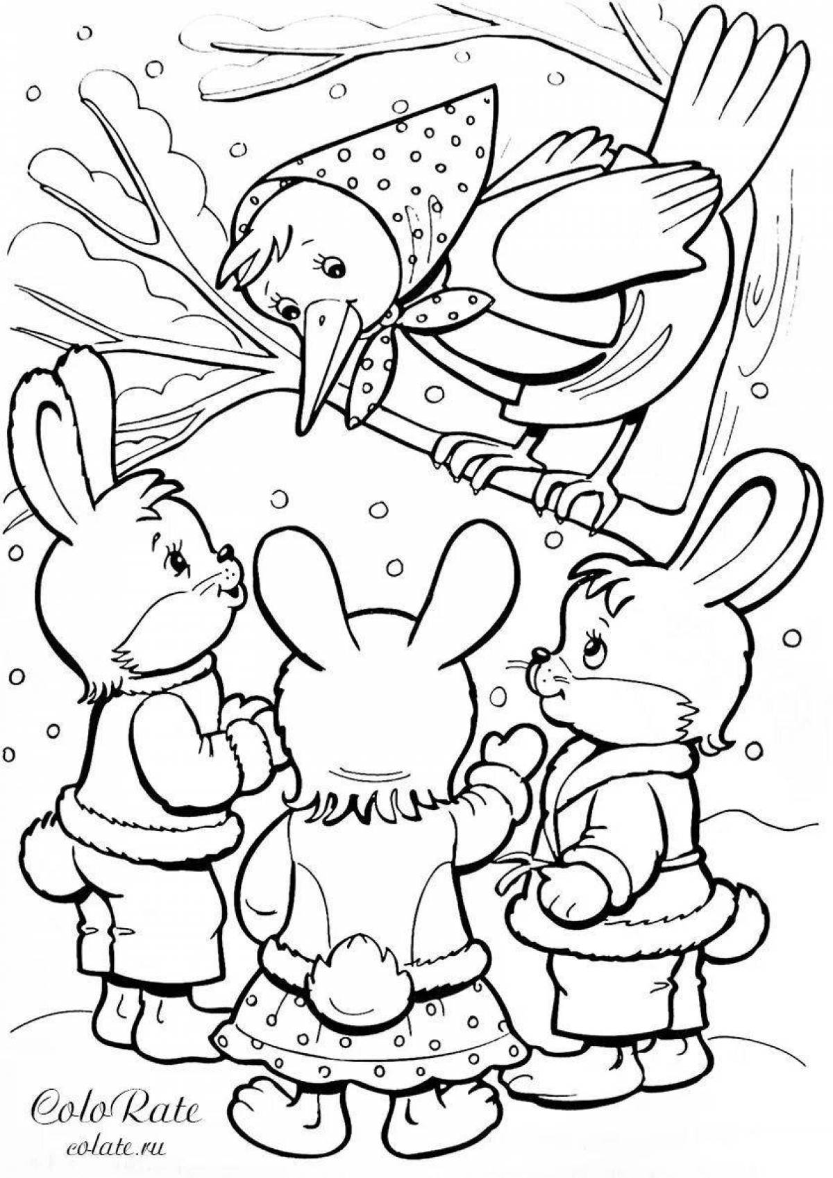 Heroic hare coloring page