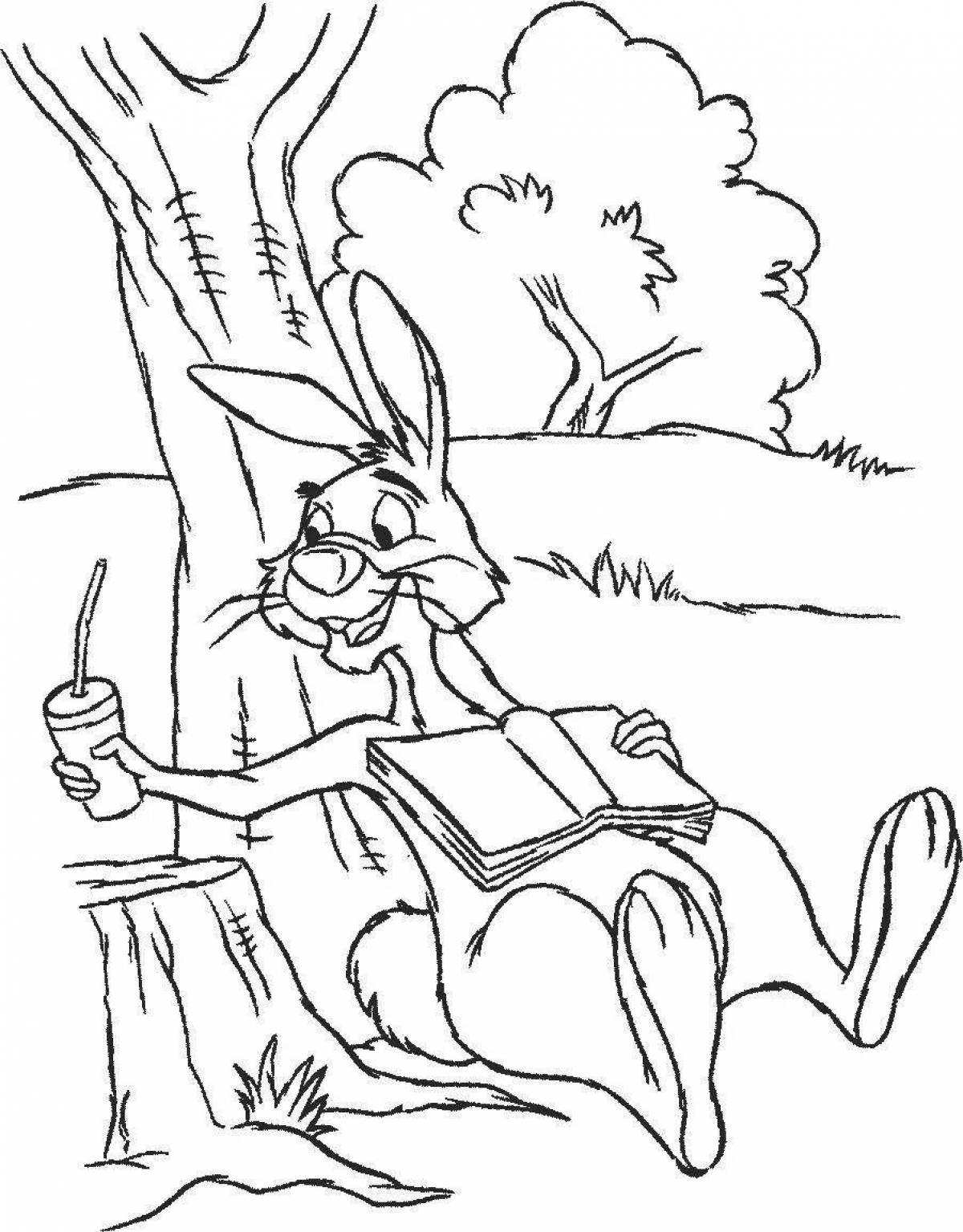 Coloring book brave hare