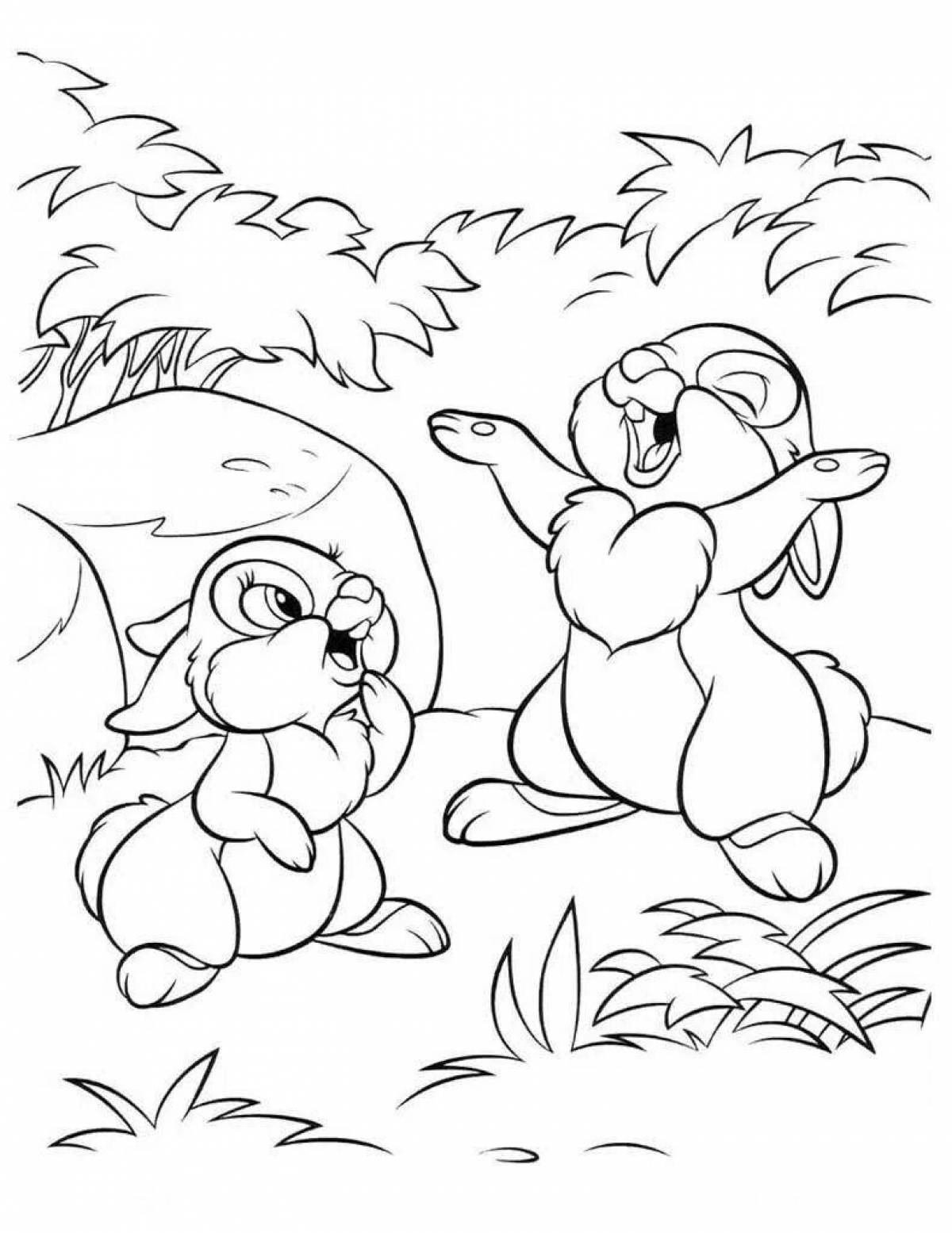 Coloring book unshakable hare