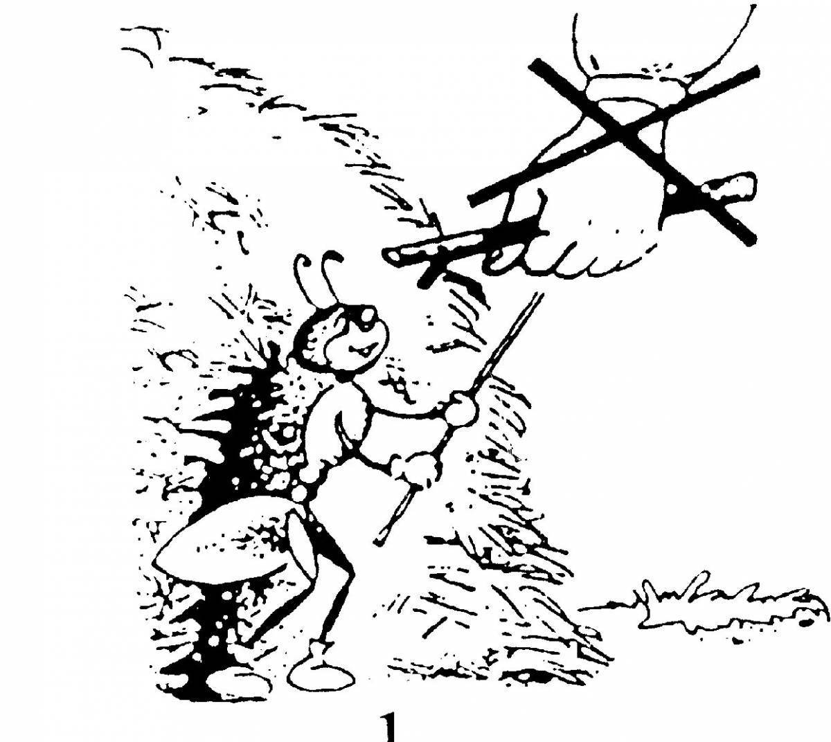 Glorious coloring of the rules of behavior in nature