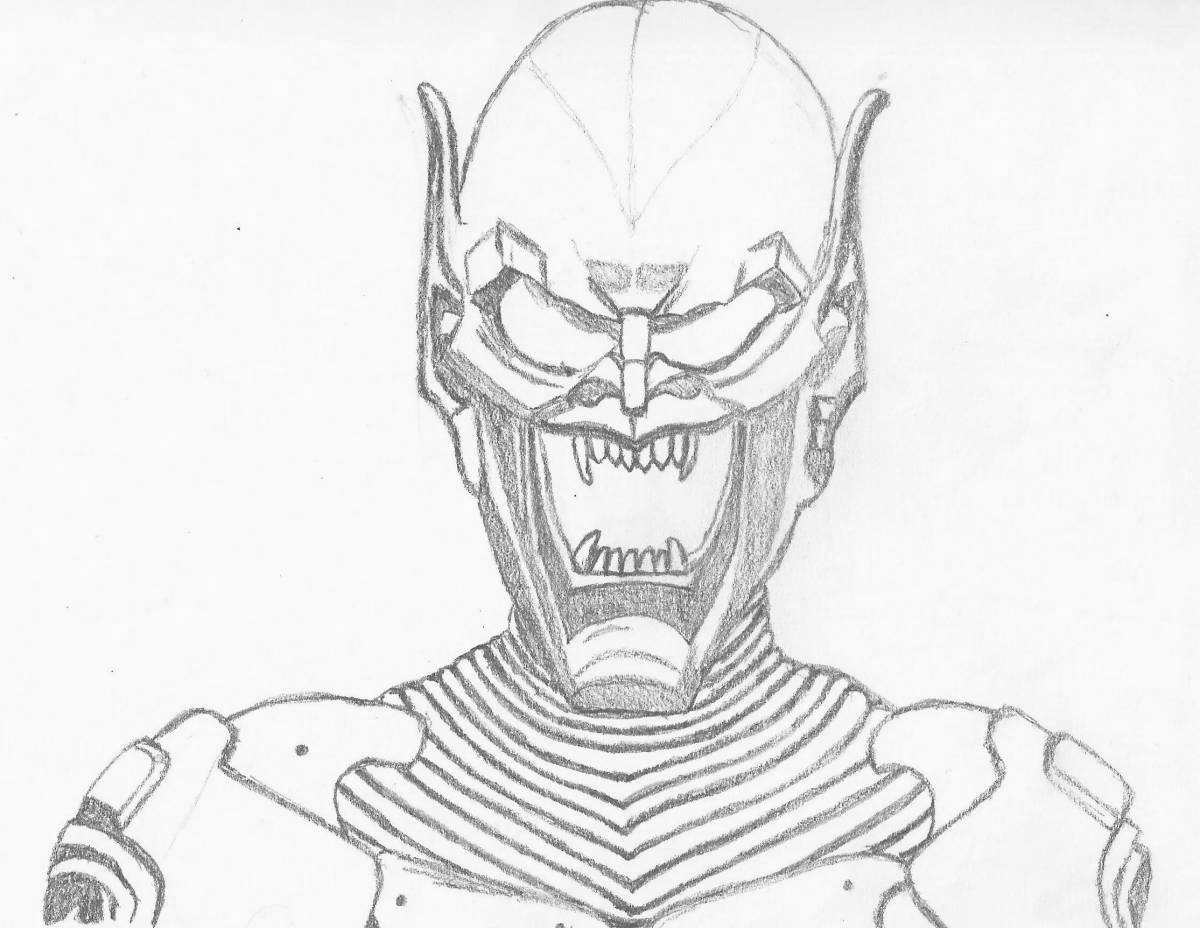 Colorful spider-man and goblin coloring book