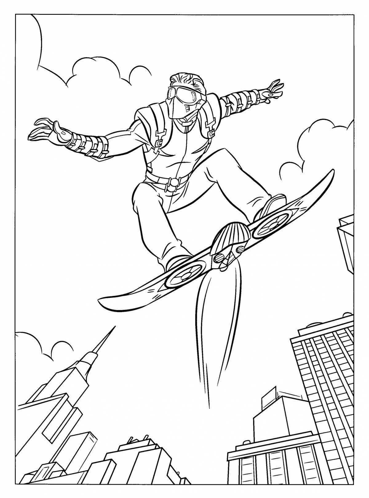 Glorious spider-man and goblin coloring book