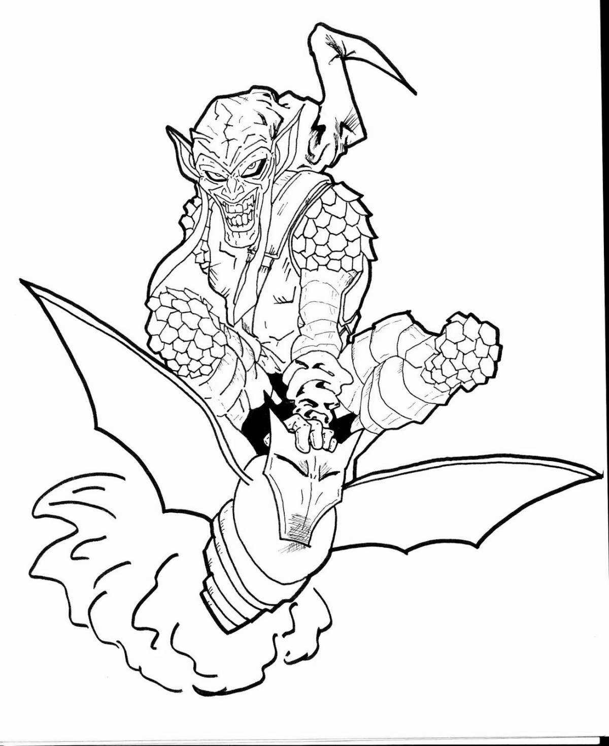 Spiderman and Goblin amazing coloring book