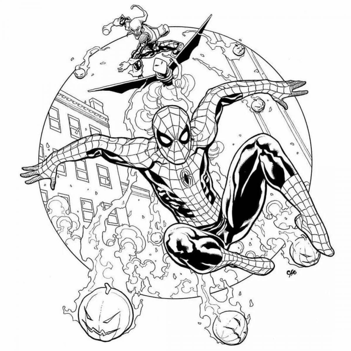 Amazing Spiderman and Goblin coloring book