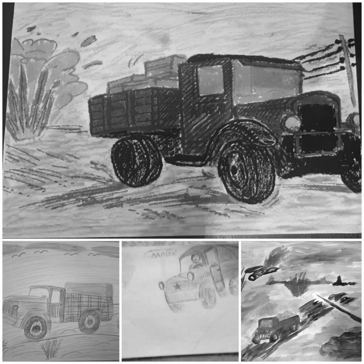 Inspirational truck on the road of life