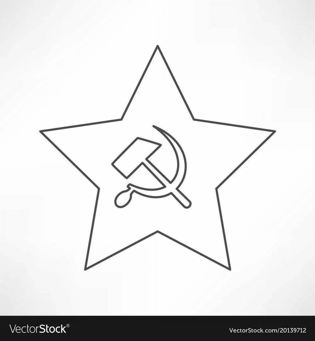 Luminous coloring star of the hero of the Soviet Union