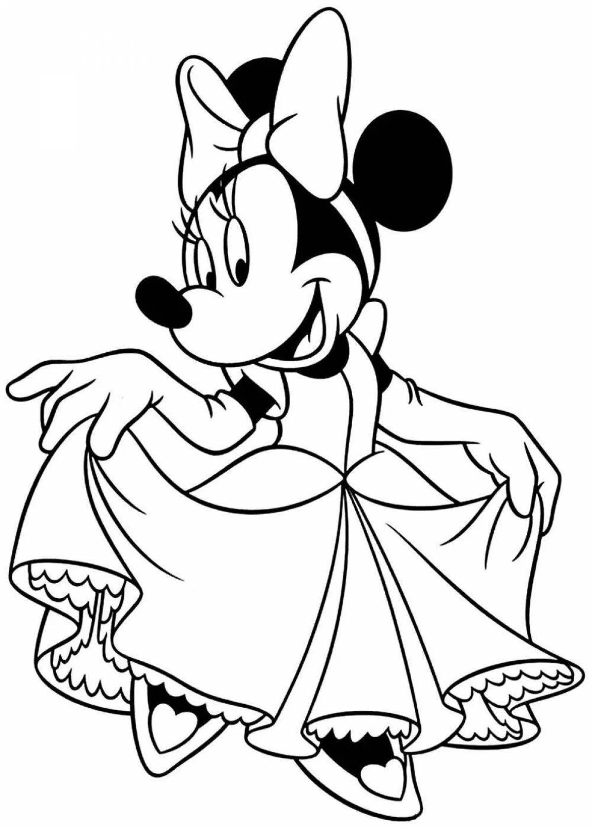 Amazing Minnie Mouse Coloring Page