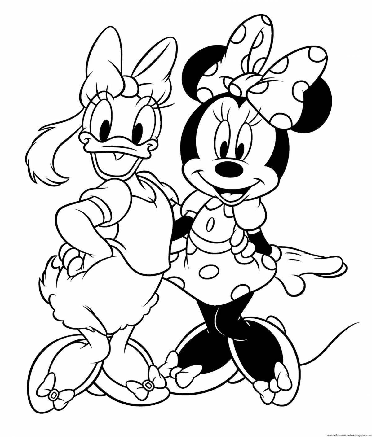 Cute minnie mouse coloring page