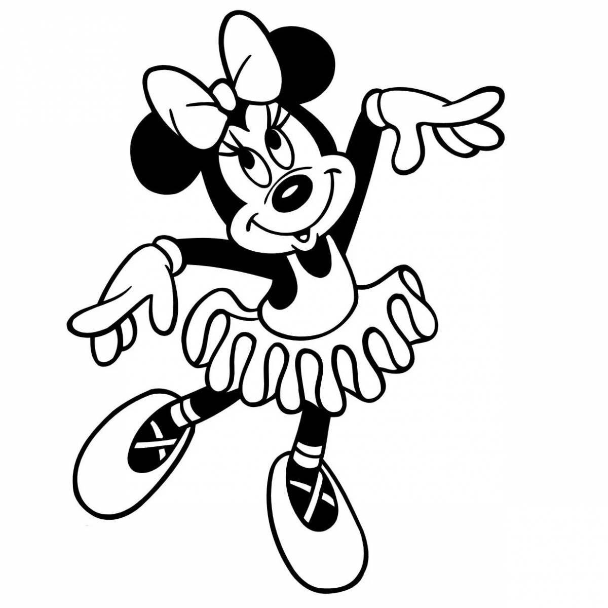 Coloring nice minnie mouse