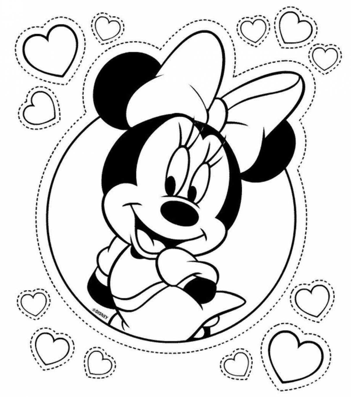 Coloring fairy tale minnie mouse
