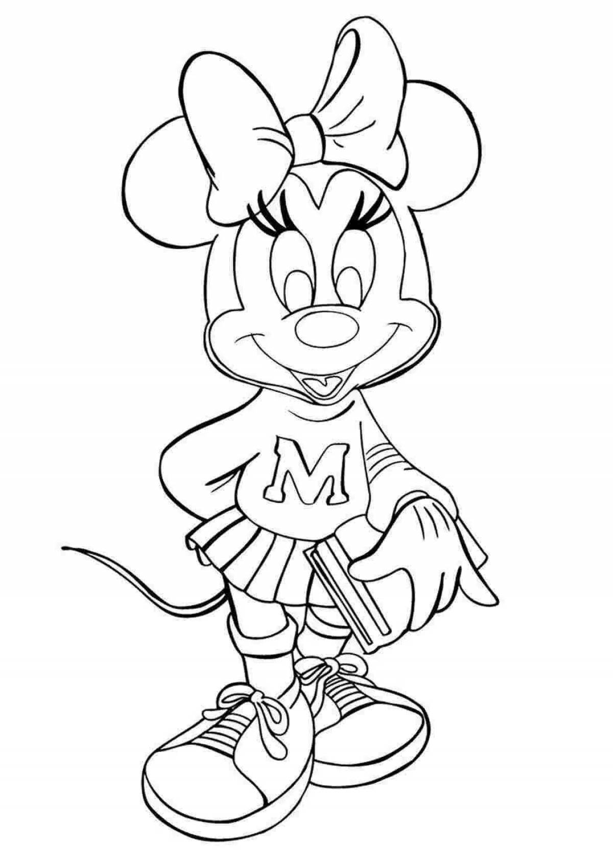 Colouring flawless minnie mouse