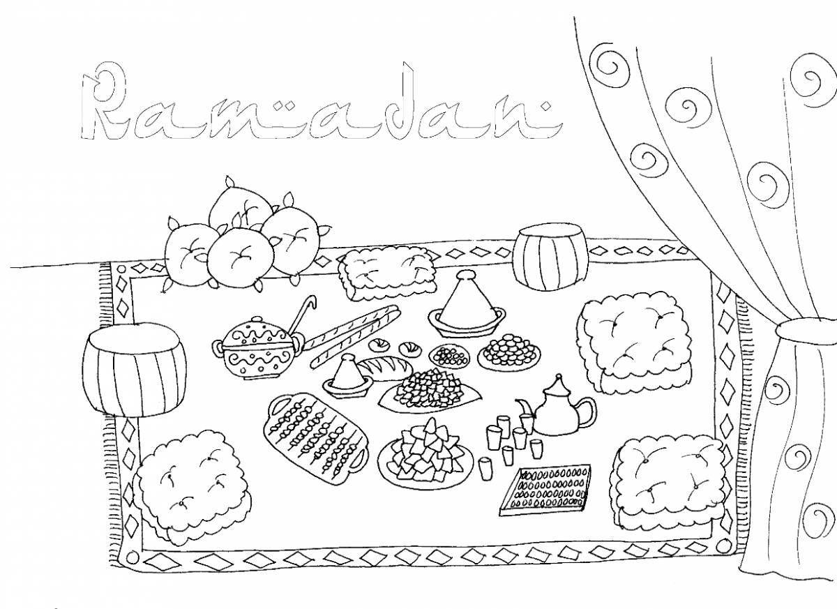 Gorgeous Festive Table coloring page