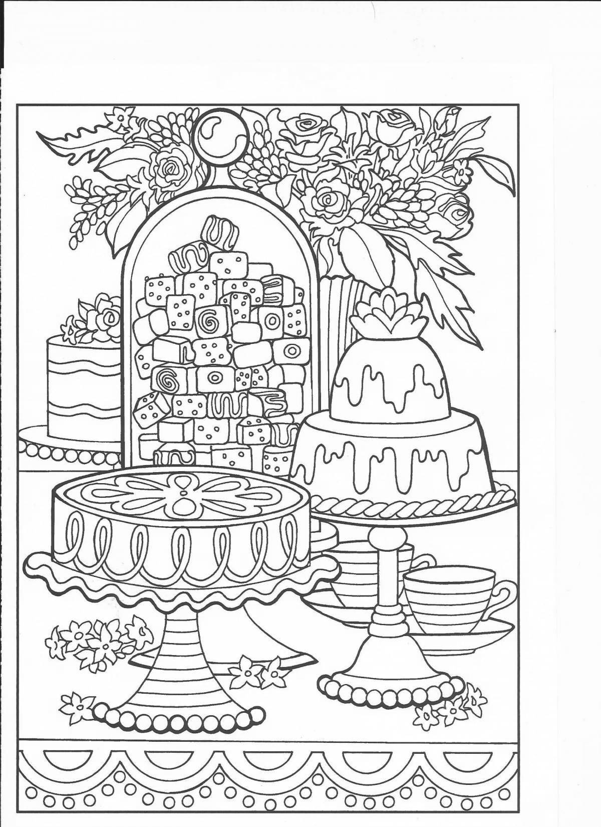 Delightful holiday table coloring book