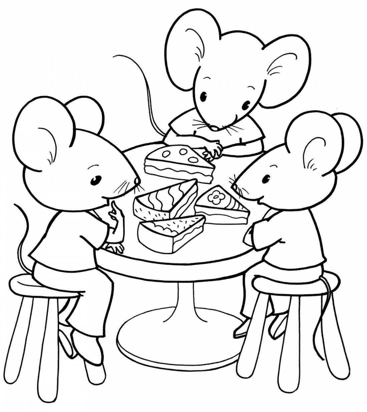 Coloring page holiday table for preschoolers