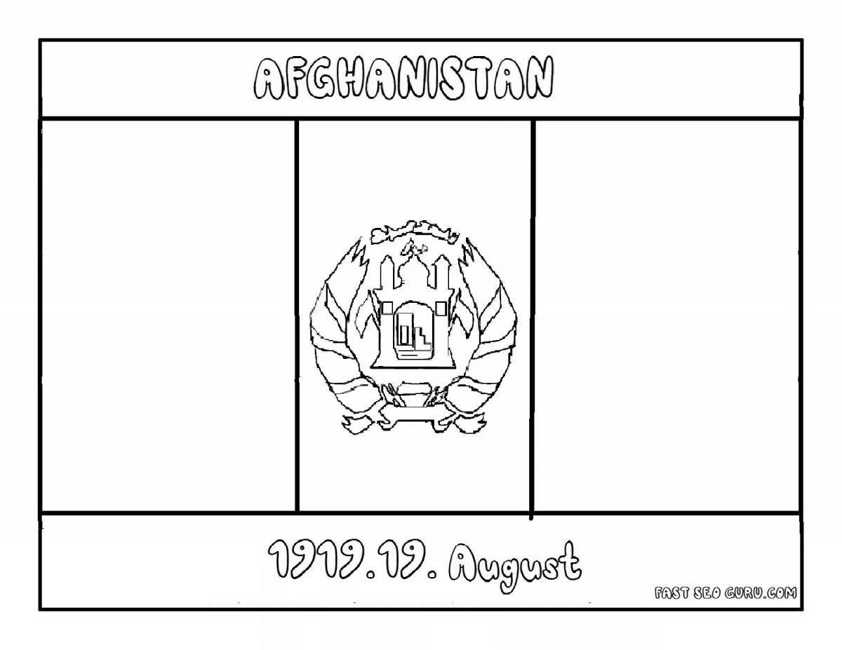 Amazing uzbekistan flag coloring book for kids