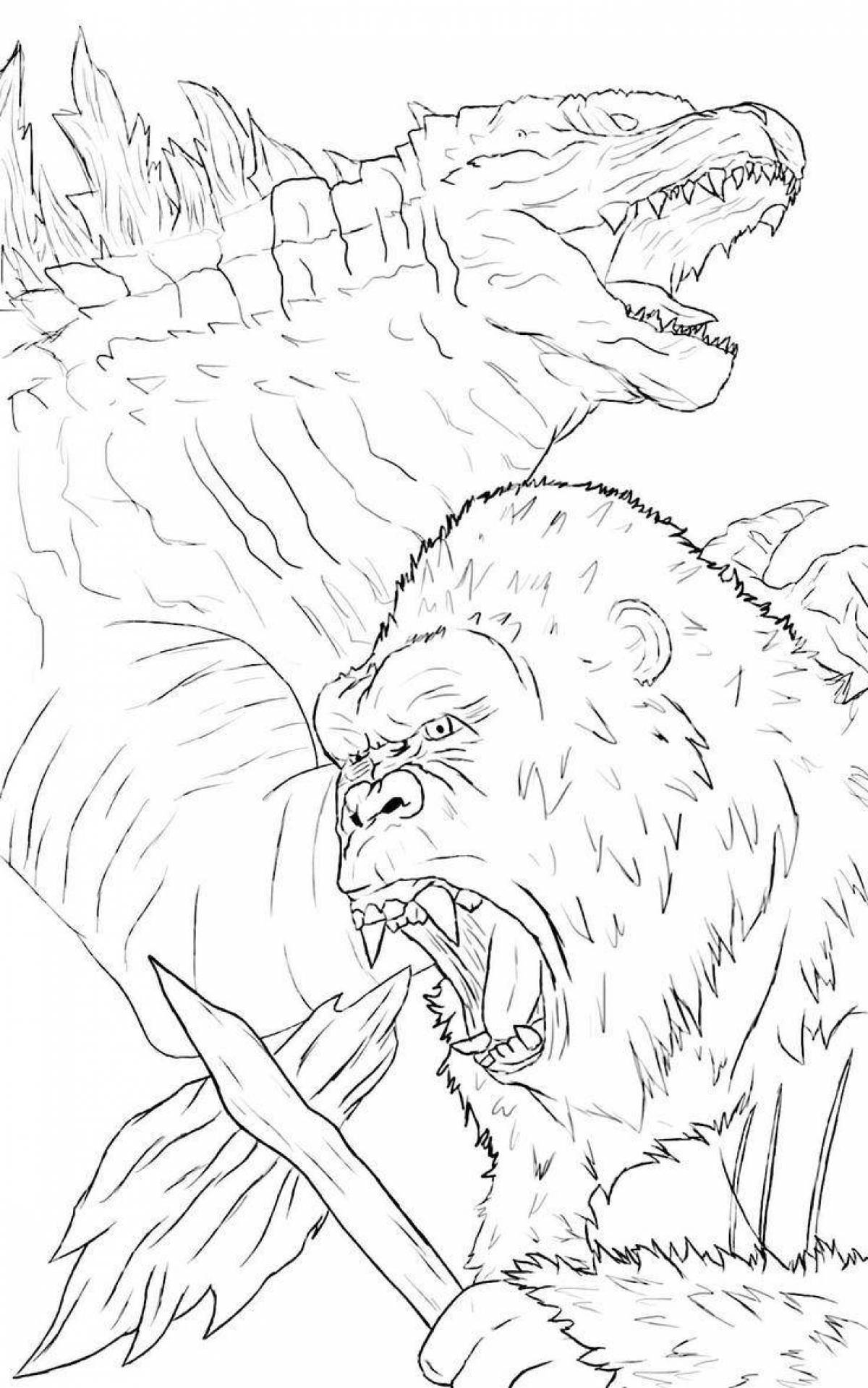 King kong skull island gorgeous coloring page