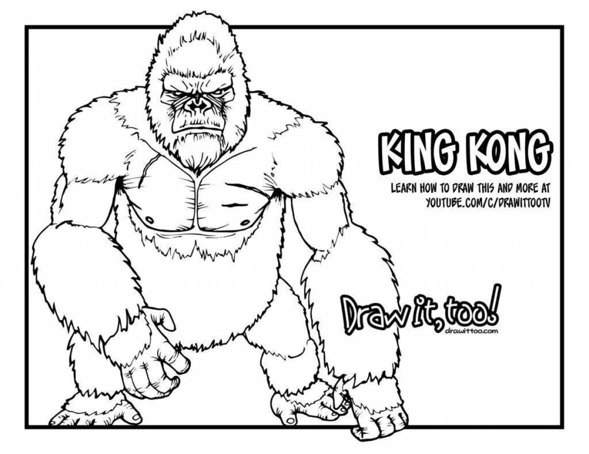 King Kong skull island riot coloring