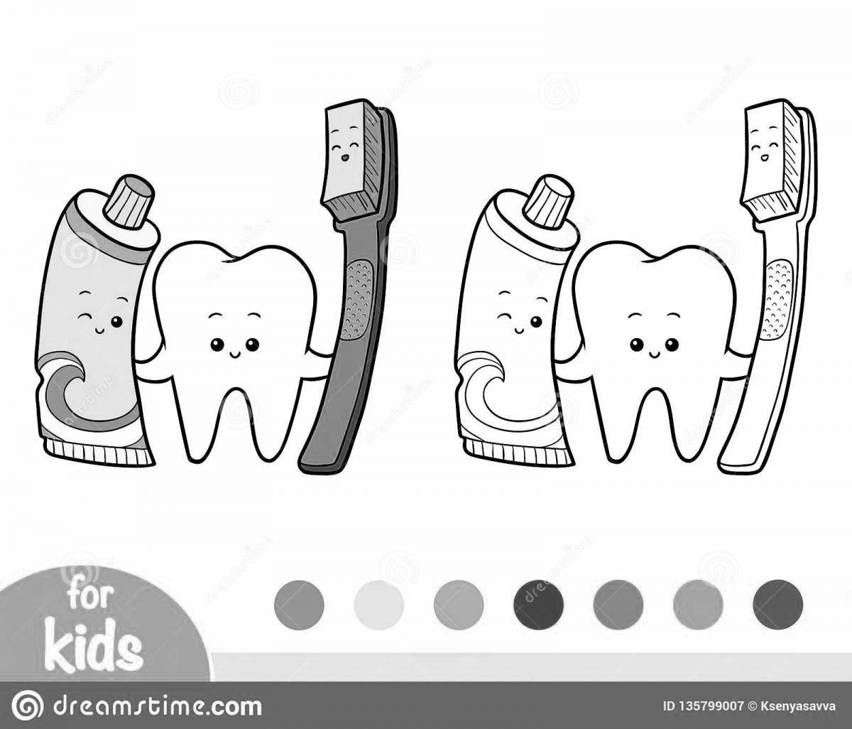 Красочная зубная паста-раскраска для детей