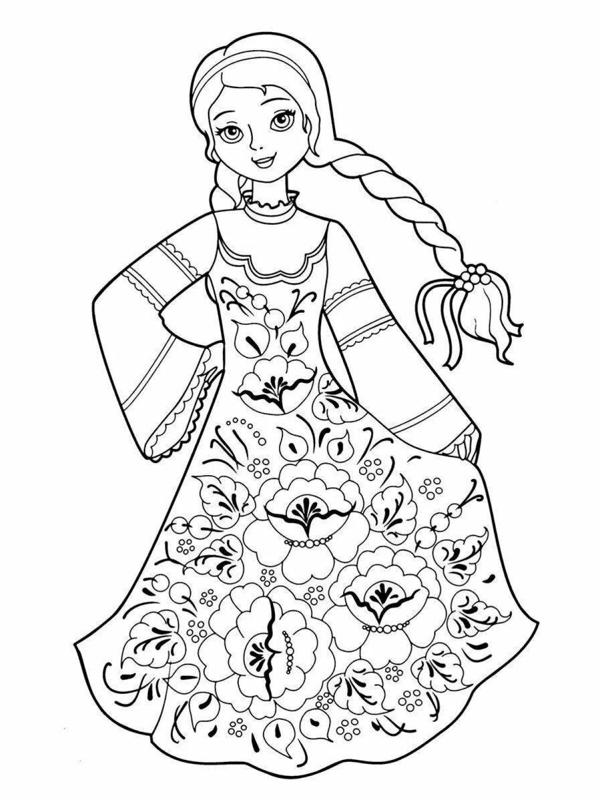 Beautiful coloring of Russian fairy tales