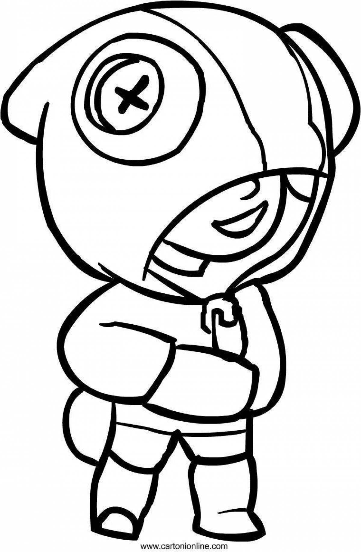 Radiant coloring page brawl stars for boys