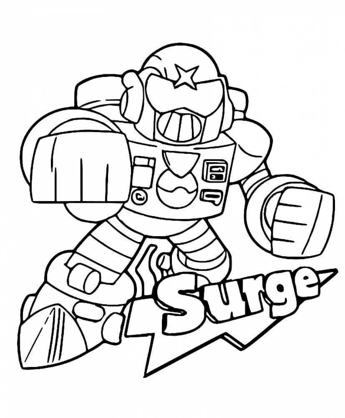 Brawl stars glitter coloring pages for boys