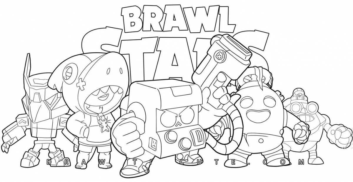 Dazzling coloring brawl stars for boys