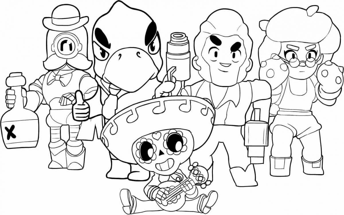 Fun coloring brawl stars for boys