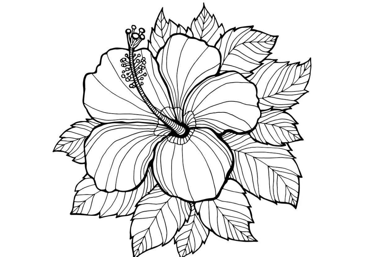 Shining stone flower coloring book for kids
