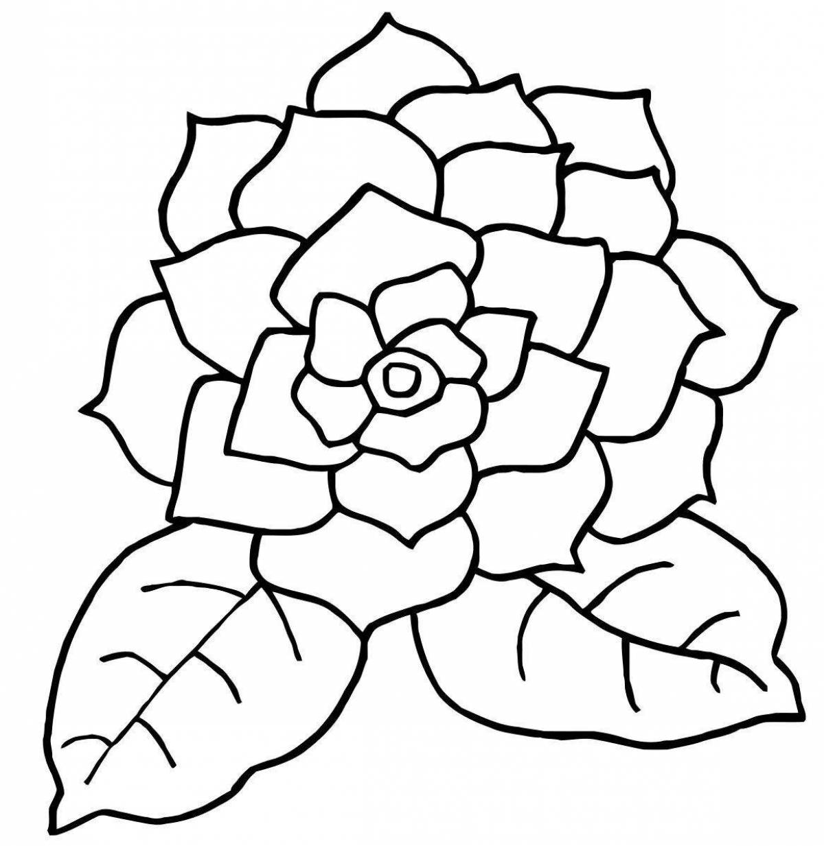 Awesome stone flower coloring pages for kids