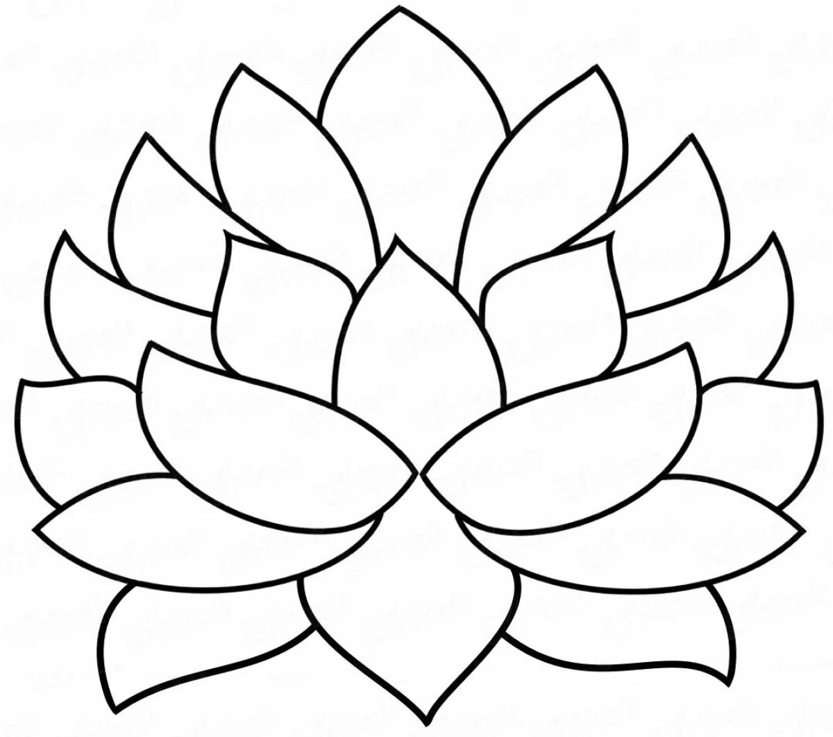 Fine stone flower coloring book for kids