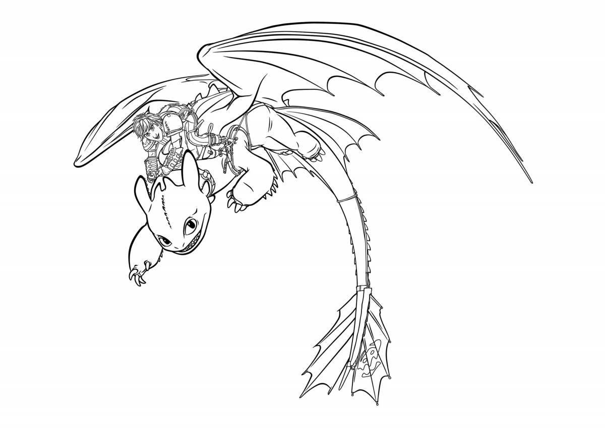 Great dragons and riders of boobies coloring page