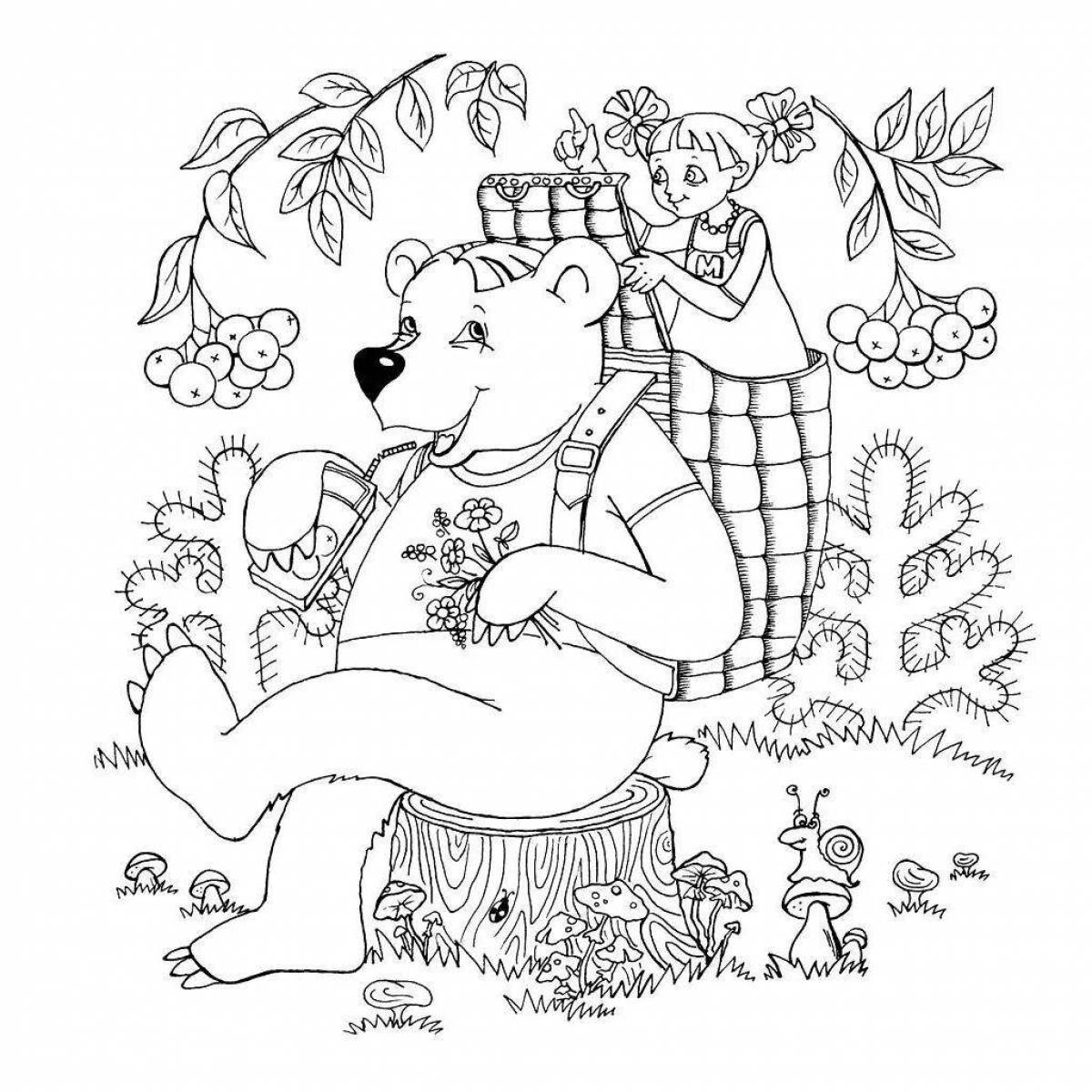 Fantastic coloring pages tops and roots fairy tale