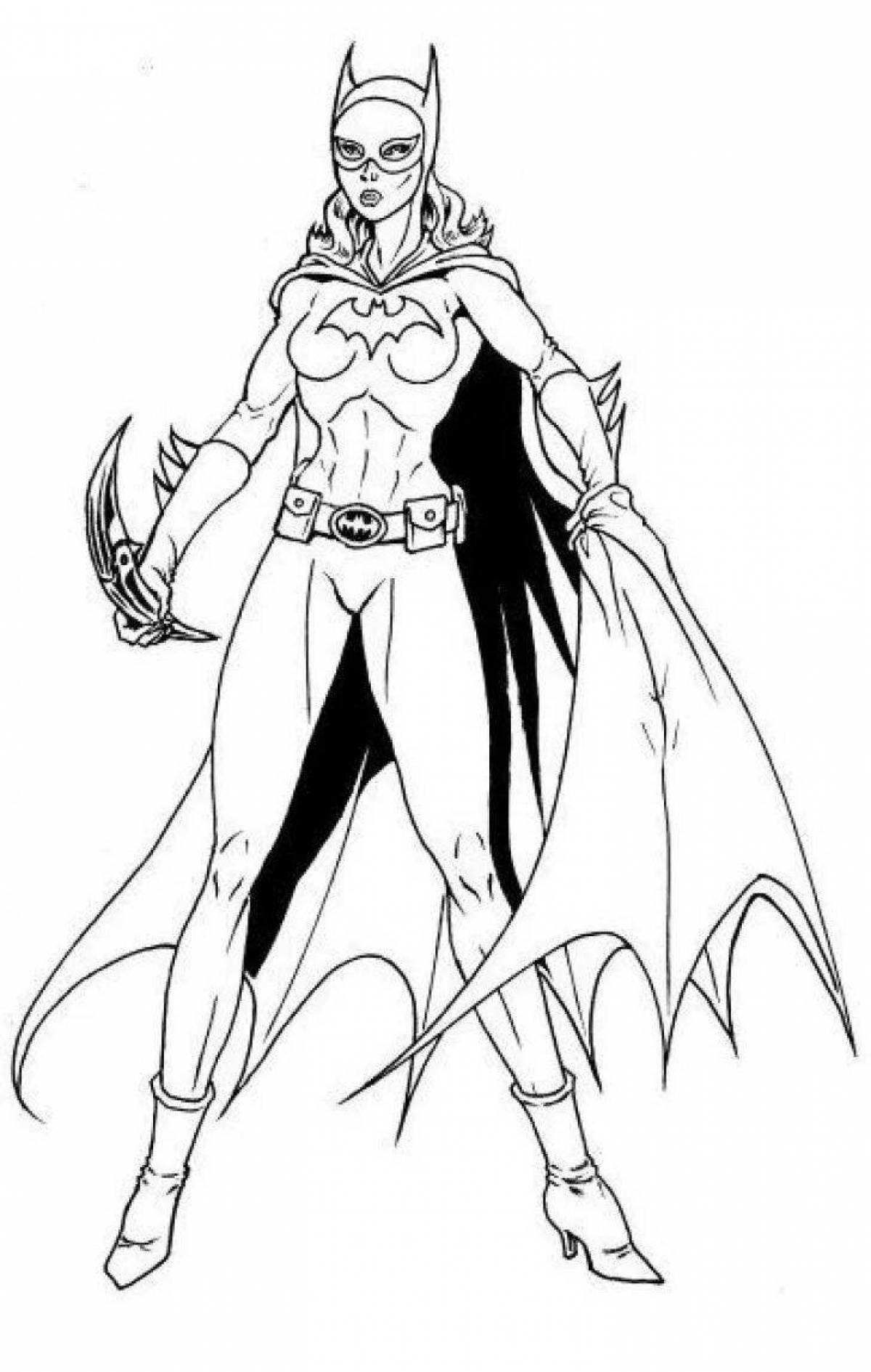 Majestic batman and catwoman coloring page