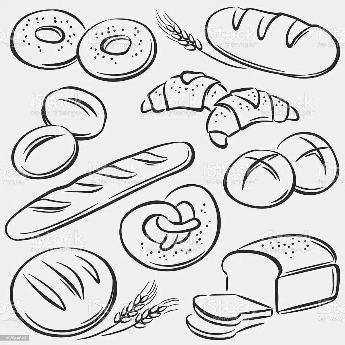 Bright pastry coloring pages for kids