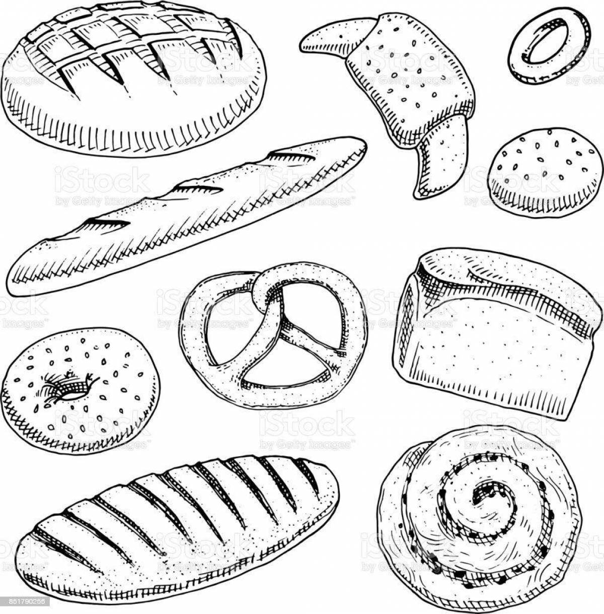 Attractive pastry coloring pages for kids