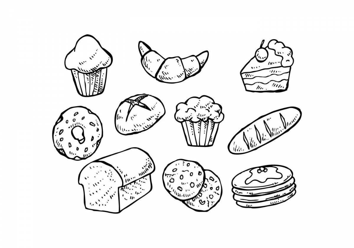 Fascinating pastry coloring for kids