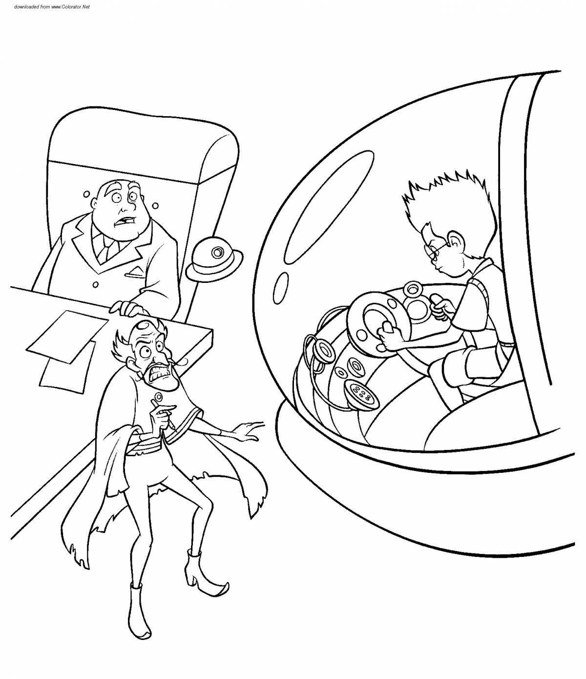 Time traveler's magnificent hatch coloring page
