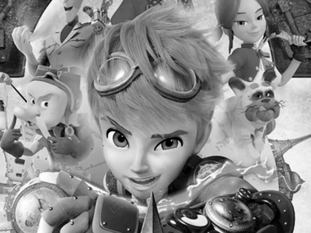 Fabulous time traveler coloring page