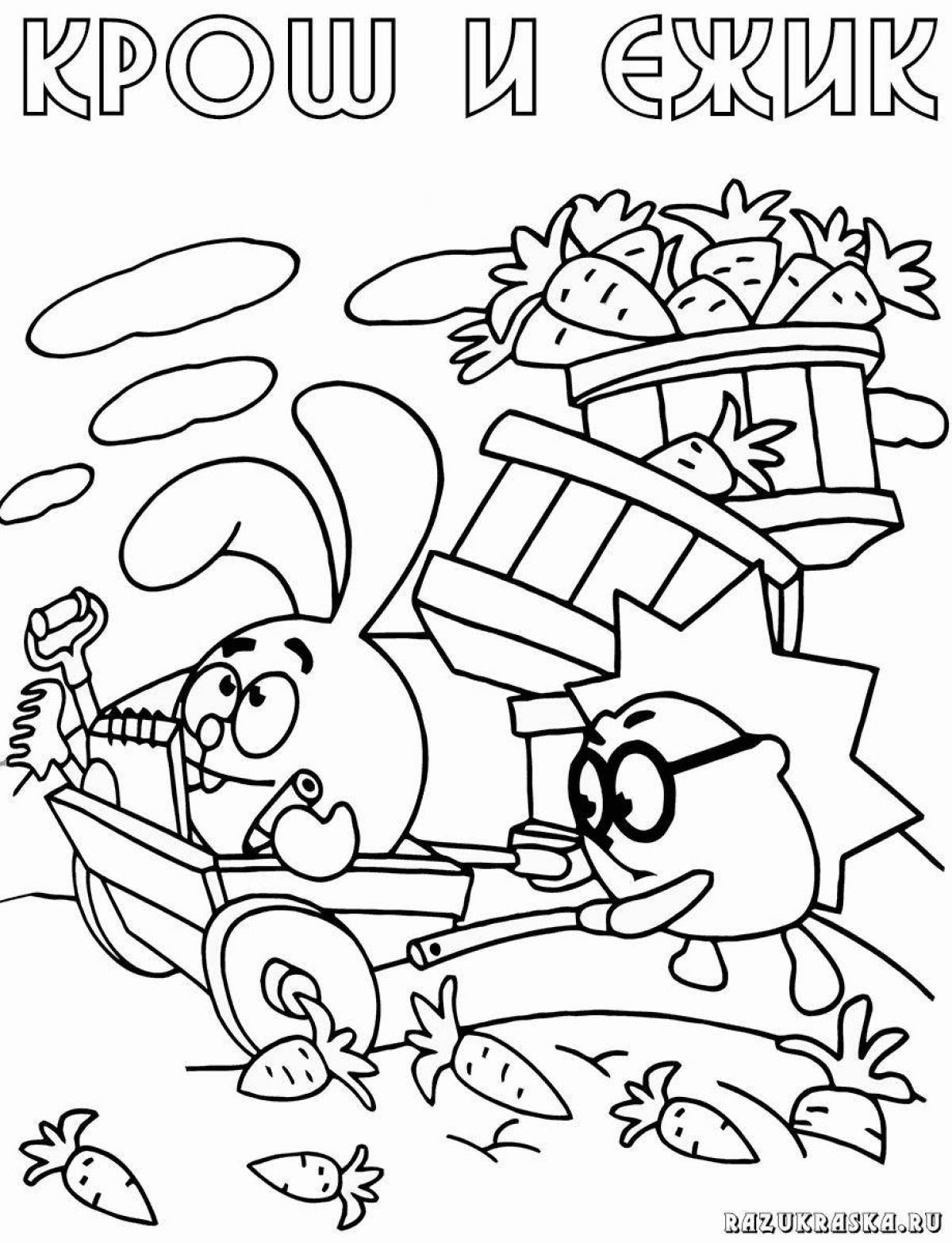 Glorious Happy Birthday Smeshariki coloring pages