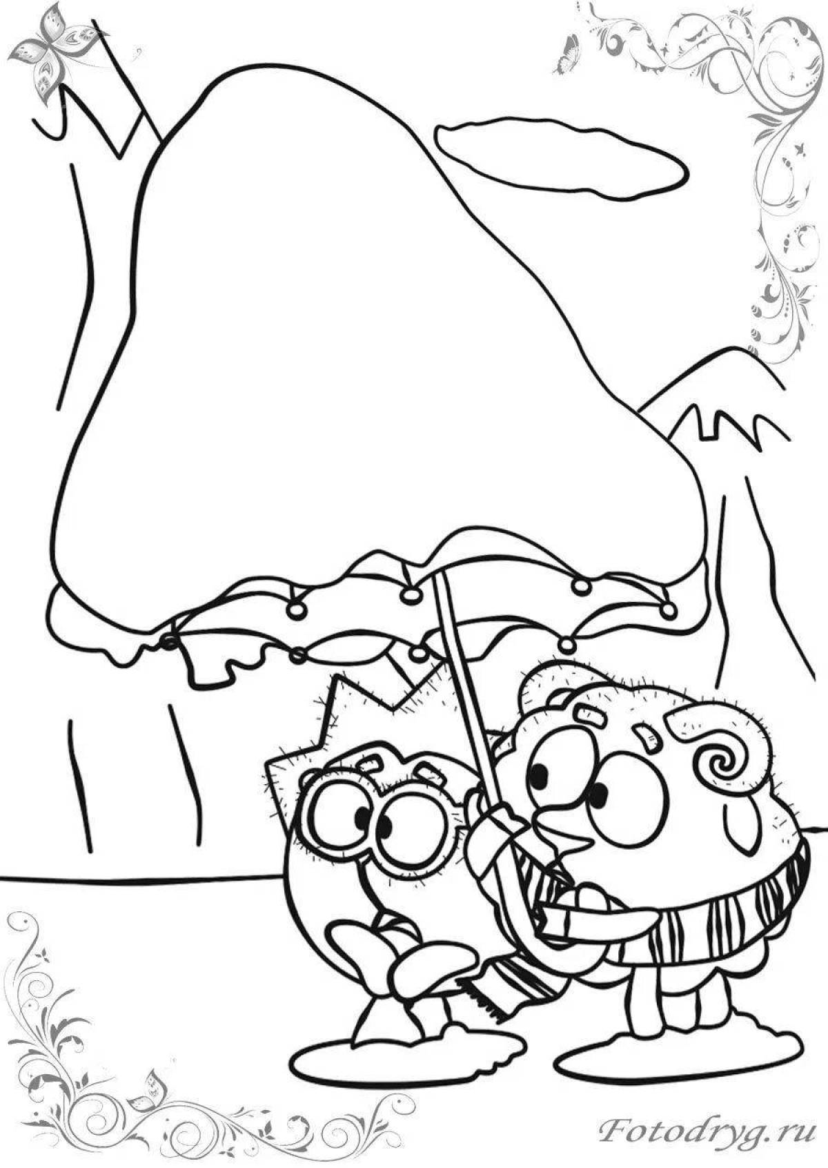 Exciting happy birthday coloring pages smeshariki